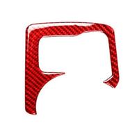 Embellecedor De Fibra Carbono para La Consola Central del para Nissan 370Z Z34 2009 En Adelante. Cubierta para El Portavasos. Accesorios Decorativos para Interior Coche Instrumentos(1 Red)