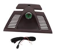 Embellecedor de la cubierta del panel de instrumentos del reloj del tablero Reemplazo de ABS rojo Marsala premium con cronómetro para 2010 a 2016 Incluye arnés y accesorio de (medidor verde)