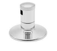 Embellecedor de Llave de Paso con Mando Palanca, Zamak Cromado Pulido, 69x54 mm, Compatible con Ducha y Grifo Empotrado (MANDO OCULTO)