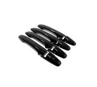 Embellecedor De Manija De Puerta Coche Cromado Para Civic 8 2006 2007 2008 2009 2010, Accesorios De Exterior De Fibra De Carbono Maneta Exterior coche(Black)