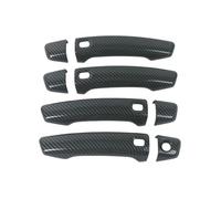 Embellecedor de manija de Puerta de Coche de Fibra de Carbono cromada, Adhesivo Decorativo, Accesorios para Coche, Cubiertas de manija de Puerta de ABS, para el Segundo Trimestre de 2016-2021