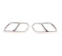 Embellecedor De Marco De Escape De Garganta Trasera Para Coche, Accesorios Exteriores De Acero Inoxidable Para VW Para Touareg 2019 2020 2021(Bright silver)