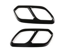 Embellecedor De Marco De Escape De Garganta Trasera Para Coche, Accesorios Exteriores De Acero Inoxidable Para VW Para Touareg 2019 2020 2021(Bright black)