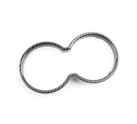 Embellecedor De Marco Para Portavasos Central Con Textura De Fibra De Carbono Para Porsche Macan 2014-2020 Piezas decoración automóviles