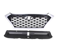 Embellecedor de parrilla delantera en negro brillante Moldura plateada para Tucson 2018 -