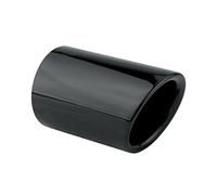 Embellecedor de Tubo de Escape 65mm Cola Escape Coche - Cola de Tubo de Escape acero inoxidable pulido negro compatible con A1 8X A3 8P 8V Golf 6 VI 7 VII Polo 6R Beetle Sportsvan Plug&Play - L&P A293