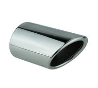 Embellecedor de Tubo de Escape Coche 2 piezas Cola de Escape Coche acero inoxidable cromo pulido compatible con A4 B8 A5 8T Plug Play para 80mm - L&P A296