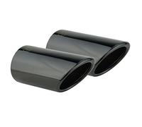 Embellecedor de Tubo de Escape Coche 2 piezas Cola de Escape Coche Acero Inoxidable Negro Pulido Plug&Play compatible con A4 B8 A5 8T Q5 8R Plug&Play para 65mm - L&P A295