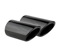 Embellecedor de Tubo de Escape Coche 2 piezas Cola de Escape Coche Acero Inoxidable Negro Pulido Plug&Play compatible con Golf 7 VII Variant Touran 5T para 60mm - L&P A289