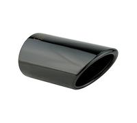 Embellecedor de Tubo de Escape Coche 2 piezas Cola de Escape Coche inoxidable espejo pulido negro Plug & Play compatible con Q7 4L y Touareg 7P para 85mm - L&P A299