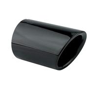 Embellecedor de Tubo de Escape Coche Cola de Escape Coche acero inoxidable espejo pulido negro Cola de Tubo de Escape Plug Play compatible con A4 B9 8W A5 F5 para 65mm - L&P A285-1