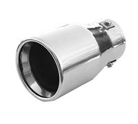 Embellecedor de tubo de escape, tubo de escape, vapores acústicos, tubo de escape deportivo, universal, aspecto deportivo, acero inoxidable, redondo, hasta 63 mm, cromado AutoHobby