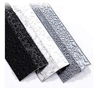 Embellecedor de umbral de puerta de aluminio, tira de transición para acabados de suelo, menos de 3/5 pulgadas de alto, borde mate, impermeable/antideslizante (negro, 120 cm)