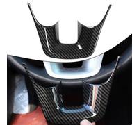 Embellecedor de volante de ABS con aspecto de carbono compatible con Toyota Fortuner 2016-2022, cubierta interior resistente a los arañazos para botones del volante, fácil montaje sin herramientas