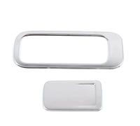 Embellecedor Interior Coche Compatible Con Para Tiguan 2 2017 2018 2019 Cubierta Botón Interruptor Guantera Coche Adhesivo Accesorios(Silver)
