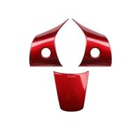 Embellecedor Interior Coche Compatible Con Tesla Para Model 3 2017-2022 Para Model Y 2019-2022 Moldura Mate ABS Volante De Coche Accesorios Interiores Modificados(Red)