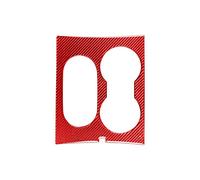 Embellecedor Marco Coche Para F150 2004 2005 2006 2007 2008, Cambio De Marchas Coche, Portavasos, Cubierta Panel Embellecedor, Pegatinas Fibra Carbono Real, Accesorios(rojo)