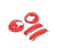 Embellecedor Marco Para Panel Manija Interior Coche Pegatina Embellecedora Accesorios Interiores ABS Para Fiat Para 500 2010-2024 Coche Interior(Rojo)