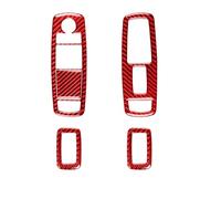 Embellecedor Panel Interruptores Ventana Para Dodge Para Charger 2015-2023 | Decoración interior, accesorios de fibra de carbono para automóviles(Red Type 2)