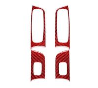 Embellecedor Panel Interruptores Ventanas Para Dodge Para Charger 2015-2023 | Decoración interior, fibra de carbono, accesorios para auto(Red Type 3)