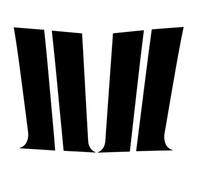 Embellecedor Pilar b Compatible Con Peugeot 301 2014 2015 2016 2017 2018 2019 4 Piezas Molduras Ventana Para Postes Pilares Pulidos Pegatinas Columna BC Accesorios Coche