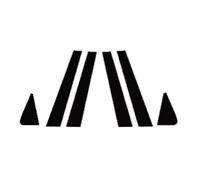 Embellecedor Pilar b Compatible Con Suzuki Para SX4 2006 2007 2008 2009 2010 2011 2012 2013 Pegatina Exterior Postes Puertas Ventanas Color Negro