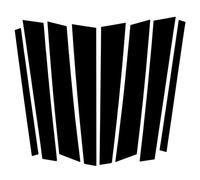 Embellecedor Pilar b Compatible Con X5 E53 2000 2001 2002 2003 2004 2005 2006 8 Piezas Postes Pilares Pulidos Cubierta Moldura Ventana Coche Pegatina Columna BC Accesorios