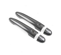 Embellecedor Protector para manija Exterior de Puerta de Coche Megane 3 MK3 III 2008 2009 2010 2011 2012 2013 2014 2015 2016 (Textura de Carbono 4)