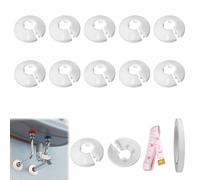 Embellecedor Radiador Cubre Radiadores Plásticos Blancos, 12 Rosetas Para Tuberias de Calefaccion Radiator, para Tubos de Calefacción Tuberias de Agua Superior e Inferior Fria y Caliente Tubos de Gas