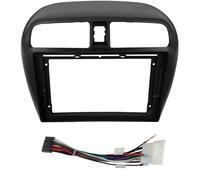 Embellecedor Radio para Coche 9 Pulgadas Reproductor Estéreo Android Panel Unidad Principal 2 DIN Marco para DVD para Mitsubishi para Attrage 2012-2018 QAQMHVCVB(Matte an Cord)