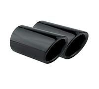 Embellecedor Tubo de Escape 2 unidades Cola escape Coche de acero inoxidable - Cola de Tubo de Escape - Negro Pulido compatible con Golf 6 VI Golf 7 VII para 60mm - L&P A291