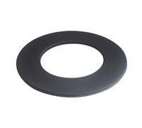 Embellecedor tubo salida humos caldera horno inox negro collar rosetón chimenea tubería roseta estufa pellet pared conductos (125mm Diámetro Interior)