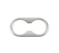 Embellecedor Y Cubierta De ABS Para El Portavasos Trasero Del Automóvil - Compatible Con Para Tesla Para Model 3 Para 2021-2025 MCQNDS(Plata)