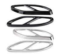 Embellecedores de escape, cubierta del tubo de escape 1 par de embellecedores de la cubierta del tubo de escape del silenciador de escape para Mercedes-Benz GLC C Clase E C207 Coupe 14-17(Negro)
