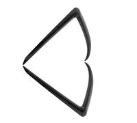 Embellecedores de fibra de carbono para faros antiniebla delanteros, 2 unidades, Compatible con Tesla Model 3 2017-2023.(Glossy Black)