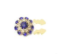 Embellishment Buttons Flower For Jewelry Craft Decoration para manualidades, bodas(Golden for sapphire)