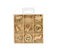 Embellissements - Artemio - Woodland - Madera - 27 piezas - Decoración de fiesta