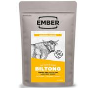 Ember Biltong de Ternera Original 250 g - Carne Seca Beef Jerky Rica en Proteinas - Baja en Grasa, Sin Azúcar Añadido, Keto, Sin Colorantes ni Aromas Artificiales - Bolsa Resellable de 250 g