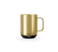 Taza Inteligente Ember 2 con Control de Temperatura: Taza de 295 ml con calefacción, Pantalla LED Inteligente, Control por aplicación, batería Recargable de 1,5 h de autonomía y diseño Mejorado, Oro
