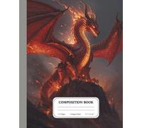 Ember Tyrant Fantasy Dragon Notebook | College Ruled Journal for Students & Creators | Cinematic Lava Dragon Cover | Mythical Art Gift: Where bold ideas rise from heat and legend