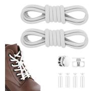 Embhlitfe Cordones elásticos sin atar, 4 mm de grosor, diseño de presión instantáneo de encendido/apagado adecuado para botas de trabajo, botas Martin, zapatos de patinaje, zapatos de entrenamiento