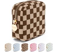 Embla Bolsa de maquillaje de viaje, bolsa de aseo personal, bonito organizador de maquillaje, bolsa de nailon con cremallera, bolsa de almacenamiento para cosméticos, bolsa de maquillaje para mujer,