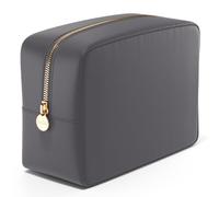 Embla - Neceser de maquillaje y bolsa de aseo de viaje, estuche con cremallera de nailon, organizador compacto para cosméticos y cuidado de la piel, impermeable, para mujer y niña, gris