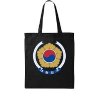Emblem of South Korea - Bolsa de algodón ecológico natural, color negro, Black, Talla única