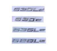 Emblema 3D ABS con logotipo de coche, letras cromadas, color negro, compatible con accesorios 520e, 525e, 530e, 540e, M, Sport G30, G31 (plateado cromado, 530e)