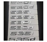 Emblema 3D ABS for 530d, 520d, 520i, 535d, 535i, 540i, 525d y 530i, Pegatinas for Maletero de Coche, Accesorios E39, F10, E60 y F11.(Silver,535d)