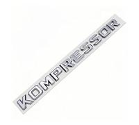 Emblema 3D ABS Kompressor for maletero trasero, letras cromadas, logotipo negro, pegatinas CLK, SLK, SL, CLS, ML, ABCSR(Silver,24.5X19CM(1PCS))