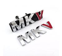 Emblema 3D MKV MK5 para la parte trasera del coche para parrilla y camión compatible con Volkswagen VW Golf Jetta MK5 (delantero y trasero)