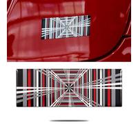 Emblema a cuadros compatible con Tesla Model 3 Y X S Cybertruck Roadster Highland Performance Exterior Trasero Baúl Accesorios Calcomanías Decoraciones Trim Decor Motor Part Emblemas Modificación