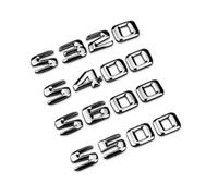 Emblema ABS con Letras 3D S400 S500 S600, Compatible con S W221 W222 S320, Guardabarros for Coche, Accesorios Adhesivos con Logotipo Trasero for Maletero(Chrome Silver,S600)